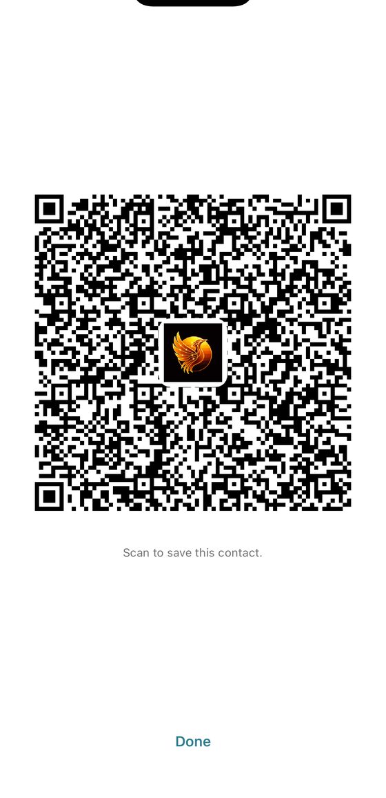 The QR code filling the screen at full brightness
